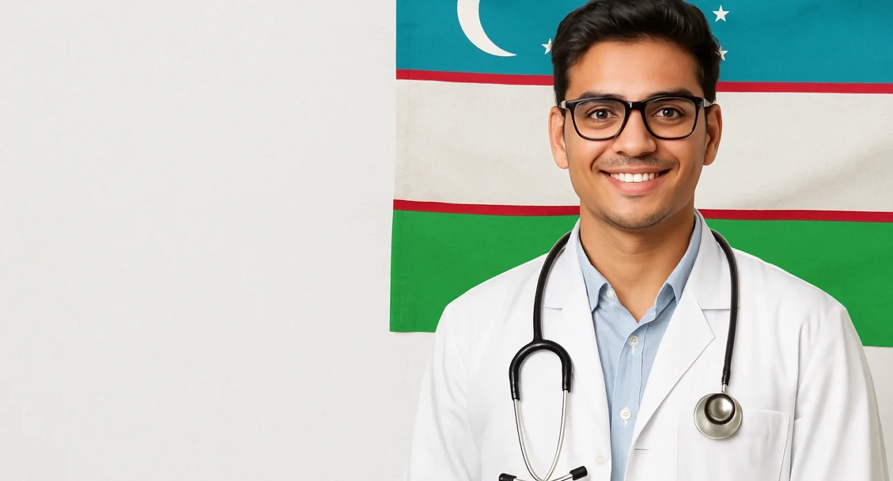 Indian student studying MBBS in Georgia.