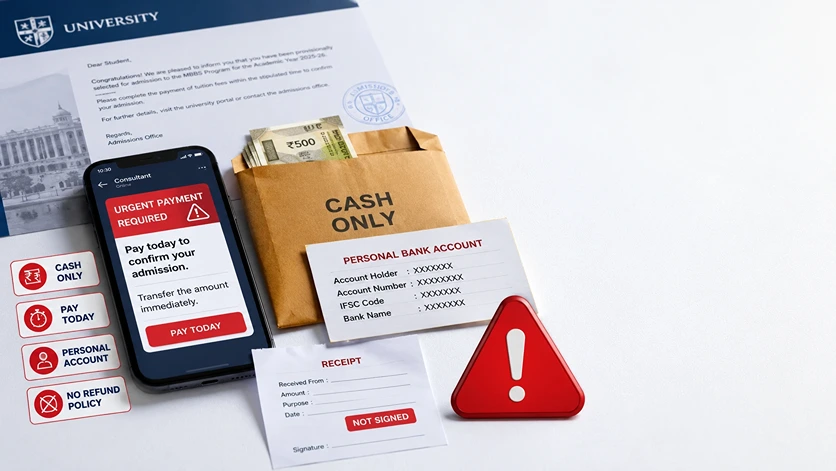 MBBS cash payment warning signs.