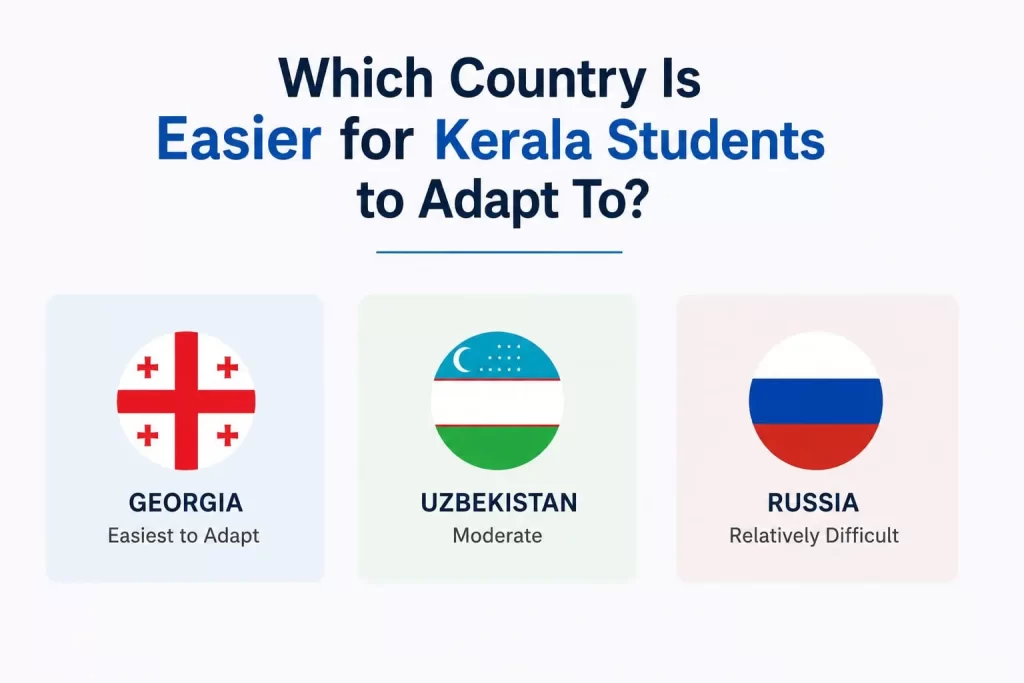 Adaptation experience for Kerala students studying MBBS in Georgia Uzbekistan and Russia