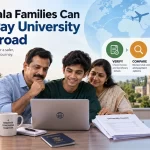 Kerala family safely paying overseas university fees using verified international payment methods.
